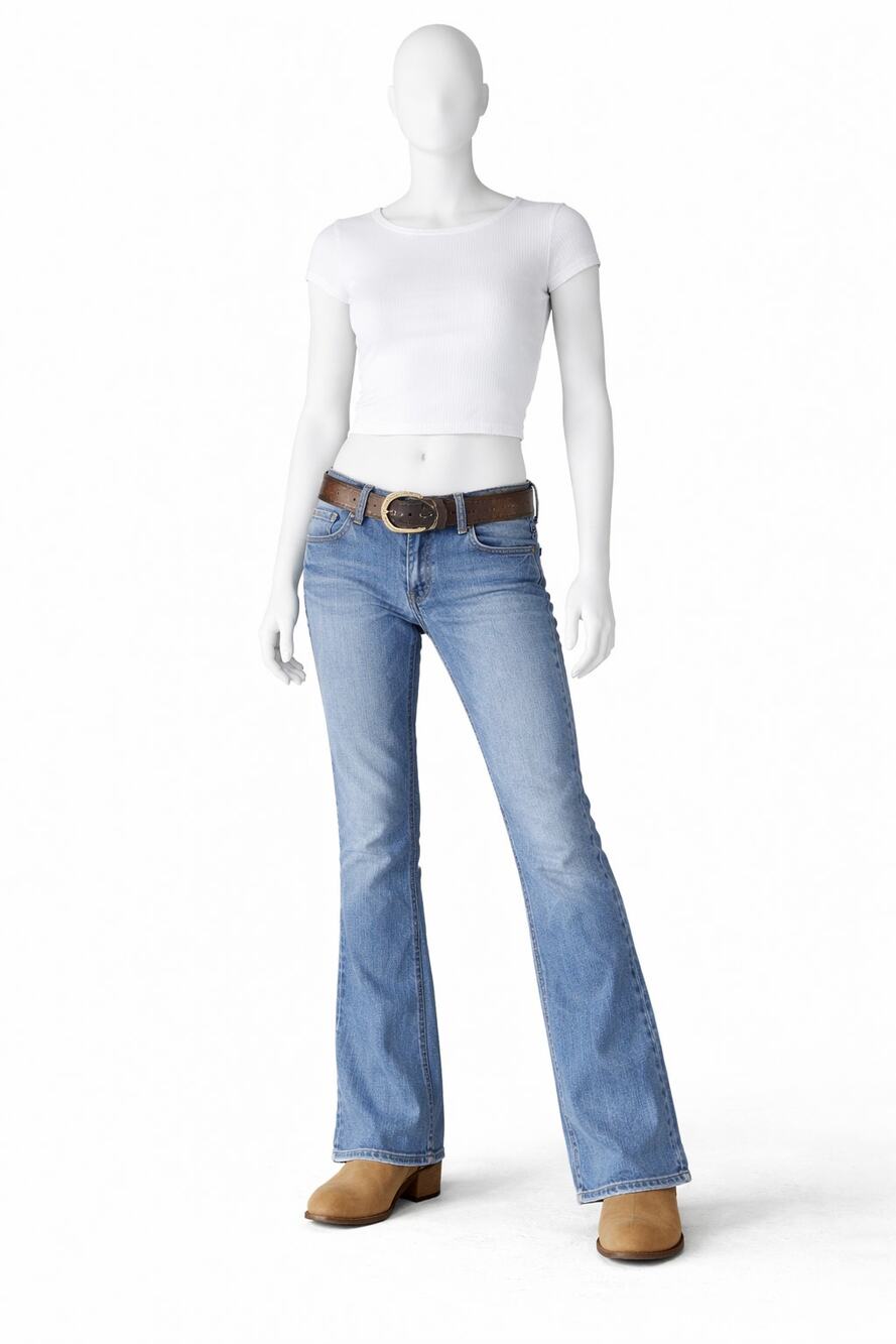 Lei Bootcut Jeans Womens 28x30 sz5 Blue Denim Low Rise Stretch Y2K Flare Casual